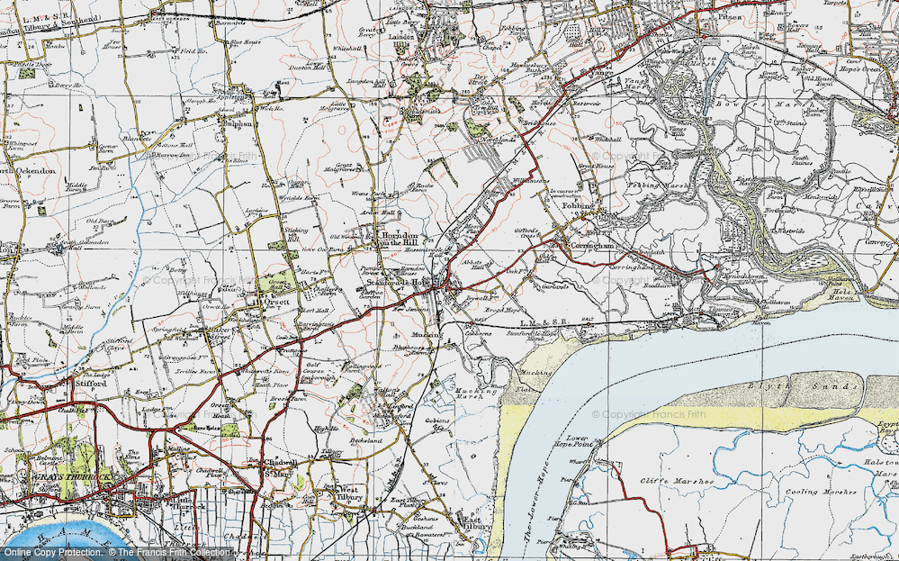 Old Map of Stanford-le-Hope, 1920 in 1920