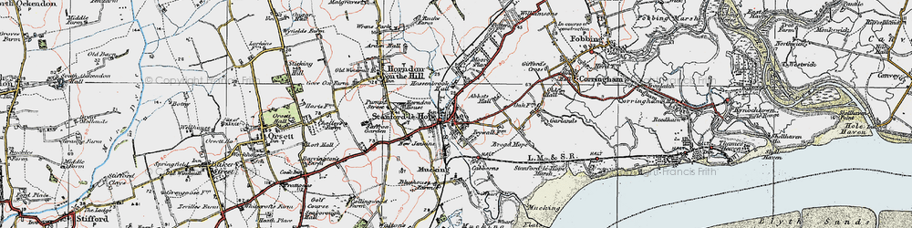 Old map of Stanford-le-Hope in 1920
