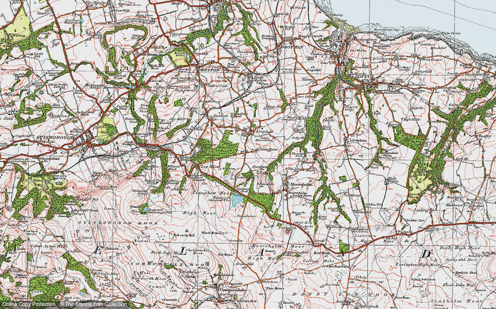 Old Map of Stanghow, 1925 in 1925