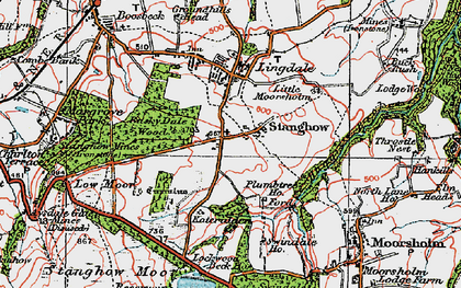 Old map of Stanghow in 1925