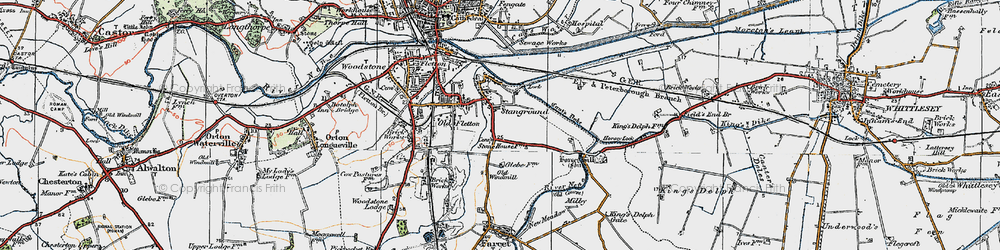 Old map of Stanground in 1922