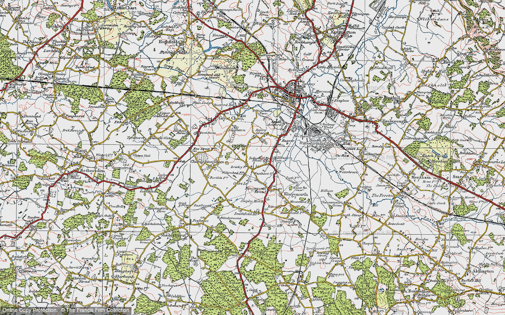 Old Map of Stanhope, 1921 in 1921