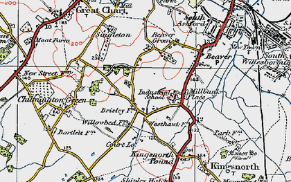 Old map of Stanhope in 1921