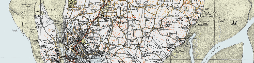 Old map of Stank in 1924
