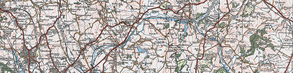 Old map of Stanley in 1921