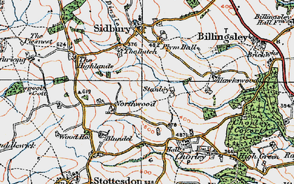 Old map of Stanley in 1921