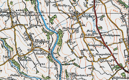 Old map of Severn Valley Country Park in 1921