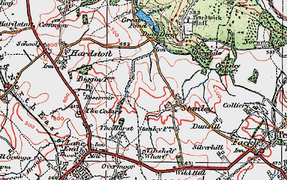 Old map of Stanley in 1923