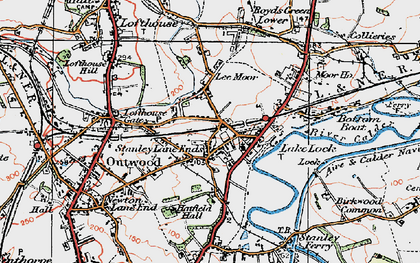 Old map of Stanley in 1925