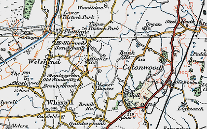 Old map of Stanley Green in 1921