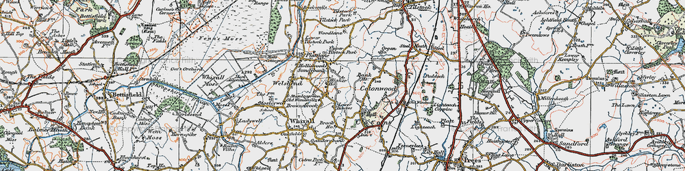 Old map of Stanley Green in 1921