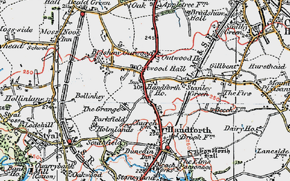 Old map of Stanley Green in 1923