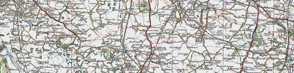 Old map of Stanley Green in 1923