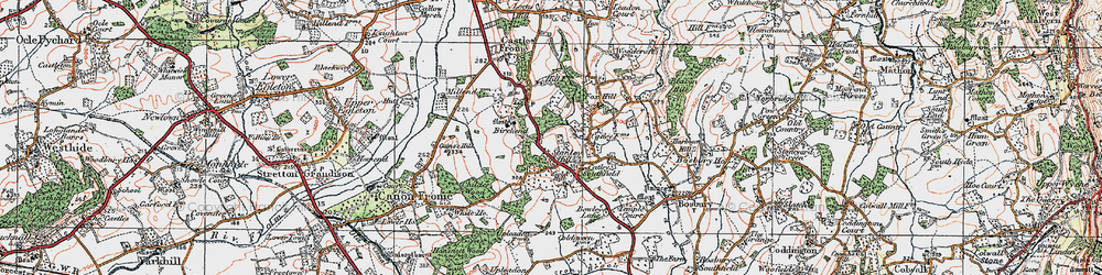 Old map of Stanley Hill in 1920