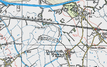 Old map of Stanlow in 1924