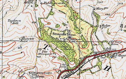 Old map of Stanmer in 1920