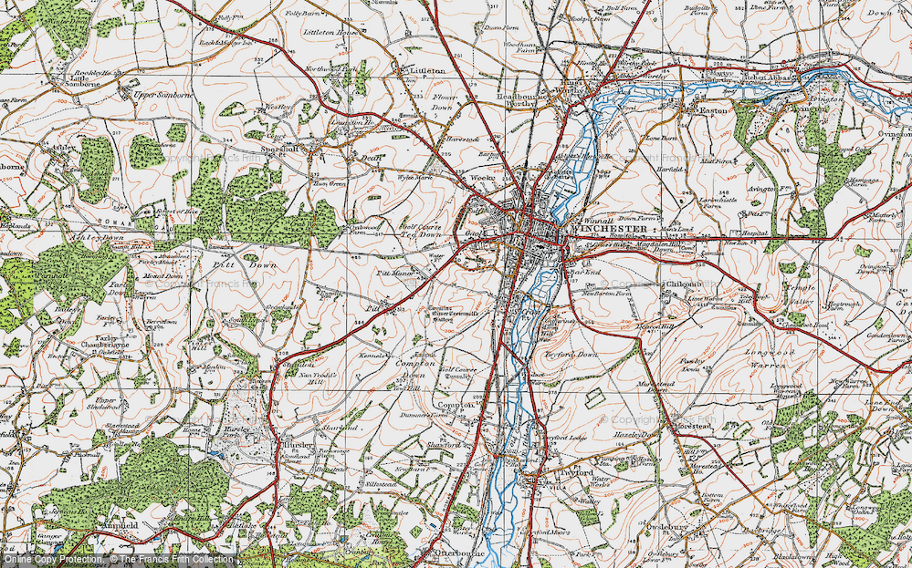 Old Map of Stanmore, 1919 in 1919