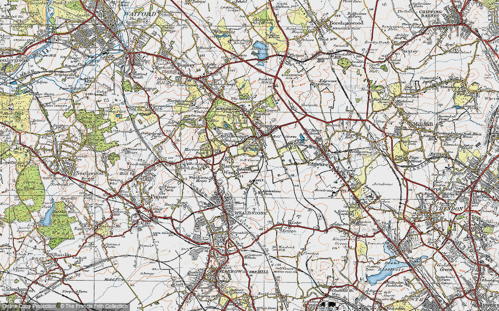 Old Map of Stanmore, 1920 in 1920
