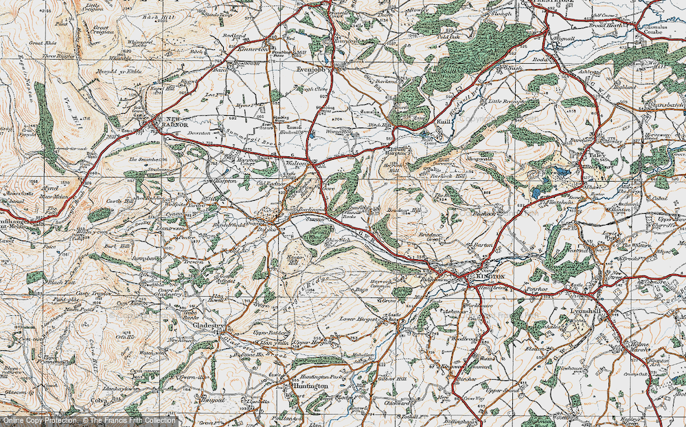 Old Map of Stanner, 1920 in 1920