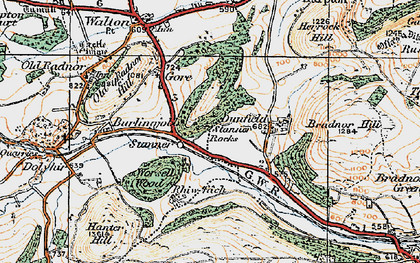 Old map of Stanner in 1920