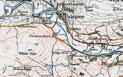 Old map of Stannersburn in 1925