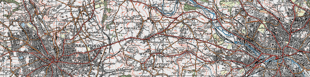 Old map of Stanningley in 1925
