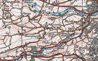 Old map of Stannington in 1923