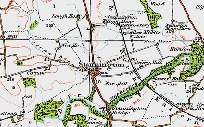 Old map of Stannington in 1925