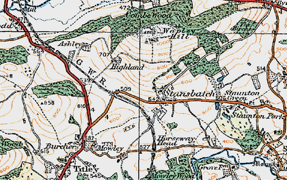Old map of Stansbatch in 1920