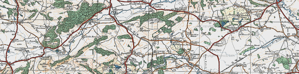 Old map of Stansbatch in 1920