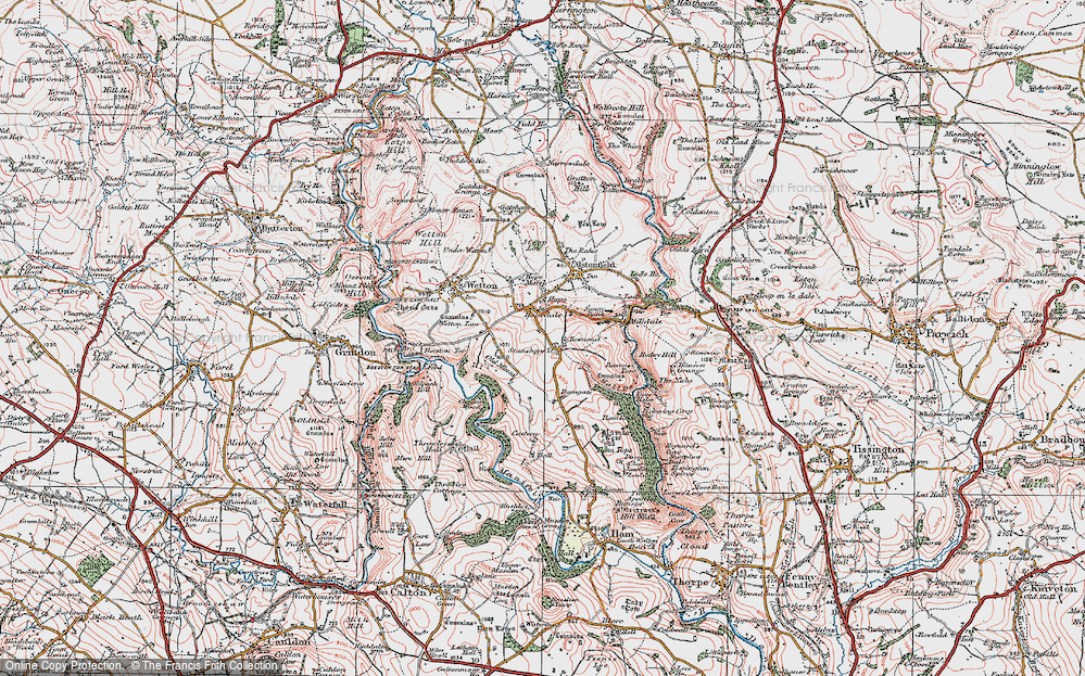 Old Map of Historic Map covering Beechenhill in 1923