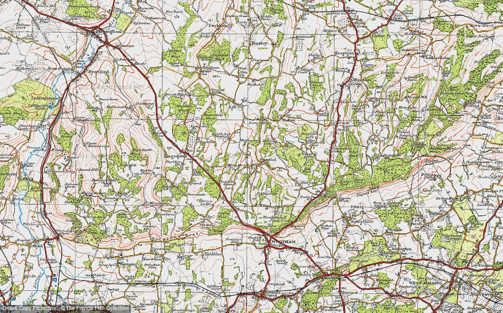 Old Map of Stansted, 1920 in 1920