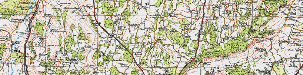 Old map of Stansted in 1920