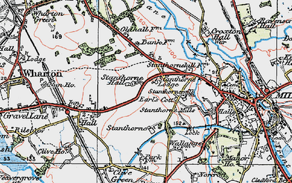 Old map of Stanthorne in 1923