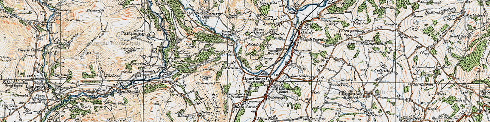 Old map of Stanton in 1919