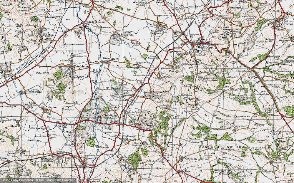 Old Map of Stanton, 1919 in 1919