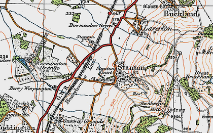 Old map of Stanton in 1919