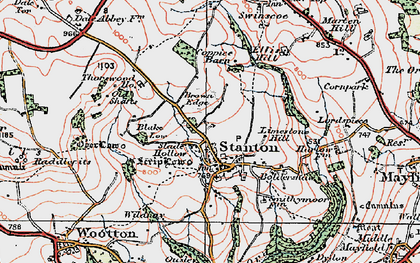 Old map of Stanton in 1921