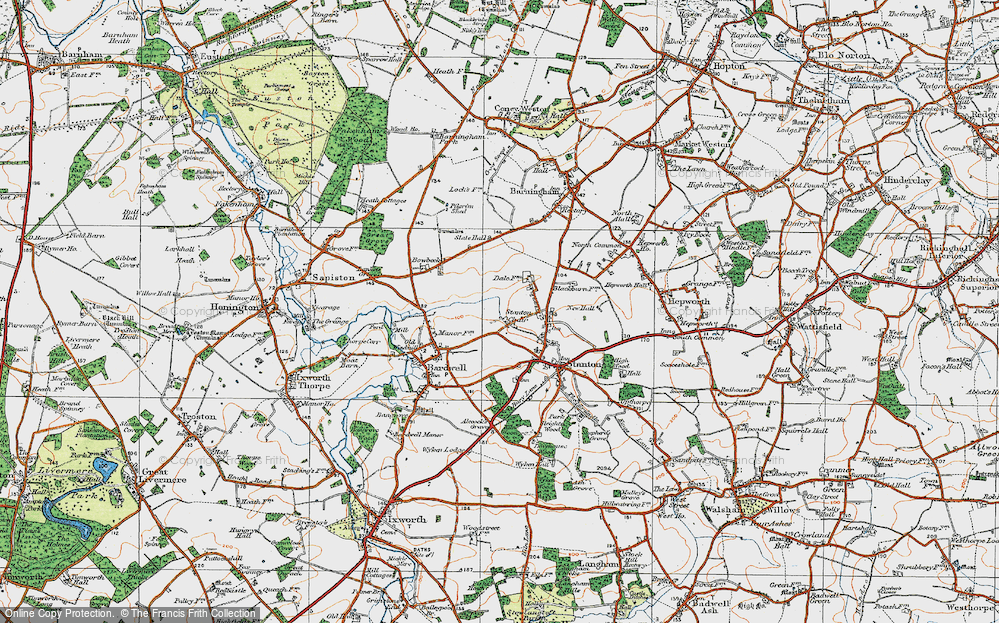 Old Map of Stanton Chare, 1920 in 1920