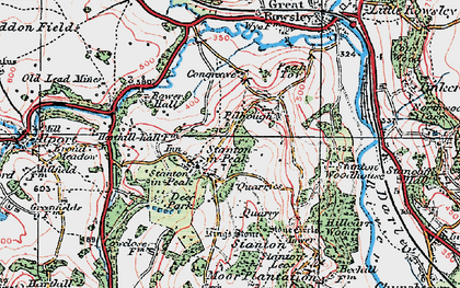 Old map of Stanton in Peak in 1923