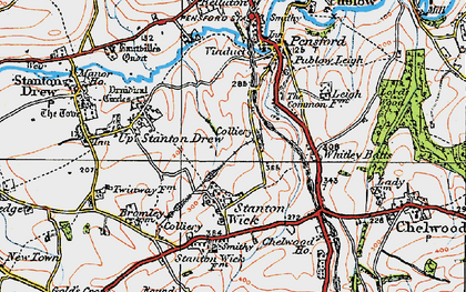 Old map of Stanton Wick in 1919