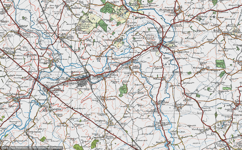 Old Map of Stantonbury, 1919 in 1919
