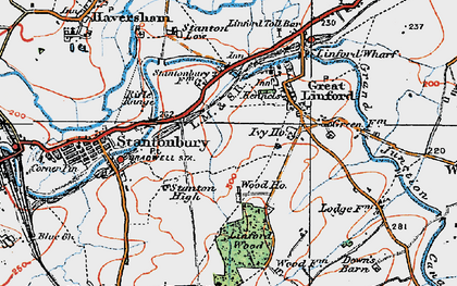 Old map of Stantonbury in 1919