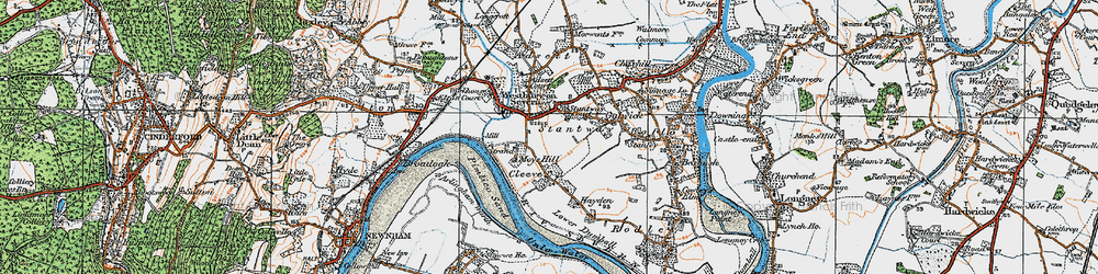 Old map of Stantway in 1919