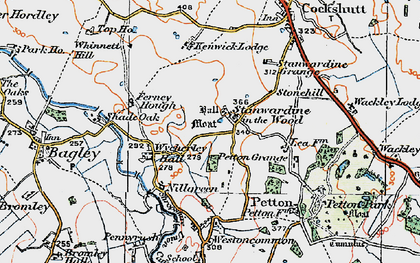 Old map of Stanwardine in the Wood in 1921
