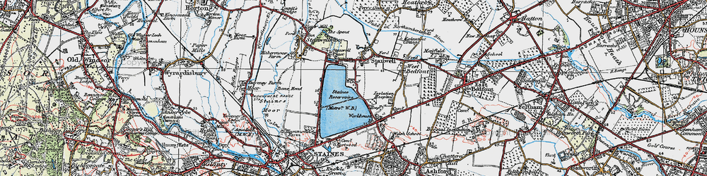 Old map of Stanwell in 1920