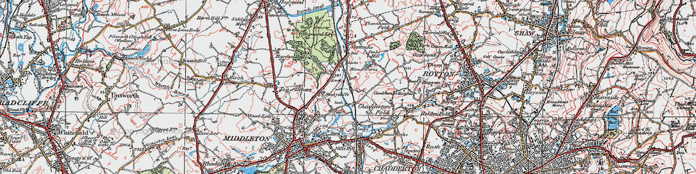 Old map of Stanycliffe in 1924