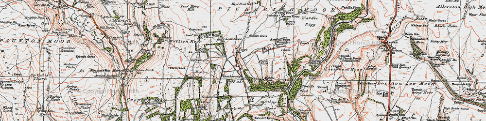 Old map of Leaf Howe in 1925