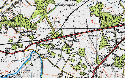 Old map of Stapehill in 1919