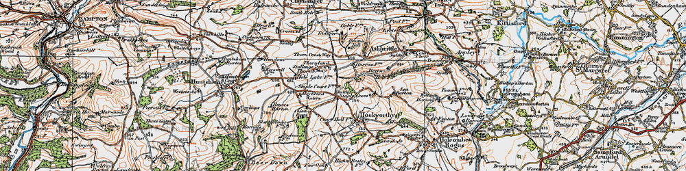 Old map of Staple Cross in 1919